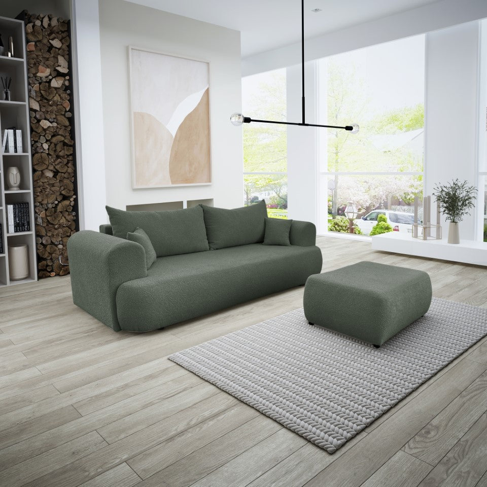 EVEREST canapé droit lit avec pouf