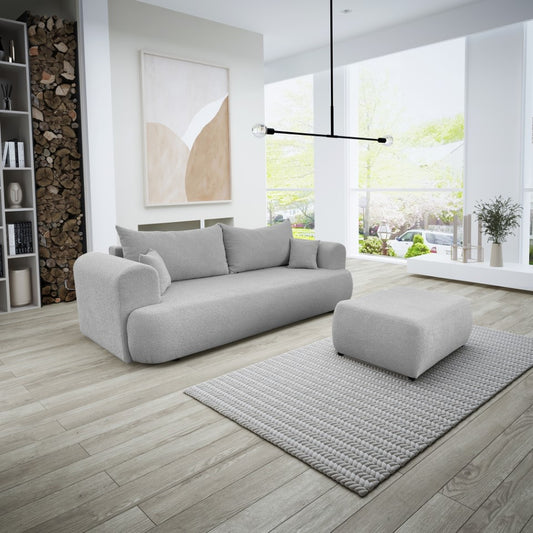 EVEREST canapé droit lit avec pouf